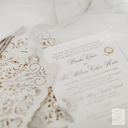 An Ariana-Inspired Elegant Lace Invitation For Brooks Nader