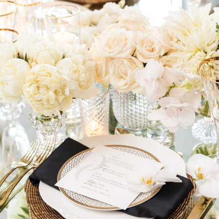 Wedding menu card Ceci Couture Letterpress