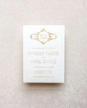 Load image into Gallery viewer, Gatsby Geometric Monogram Save the Date