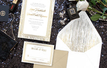Load image into Gallery viewer, Ombre Rain Champagne Frame Save the Date