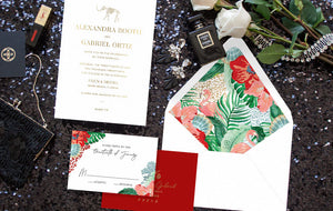 Faena Flamingo Invitation Envelope Liner