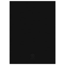 Load image into Gallery viewer, Black blank back of an invitation with a gray Ceci New York circle logo at the bottom.