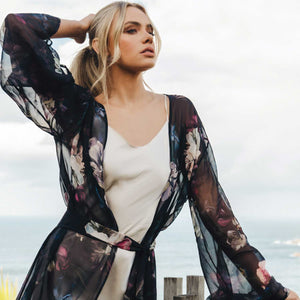 Odette Silk Chiffon Duster