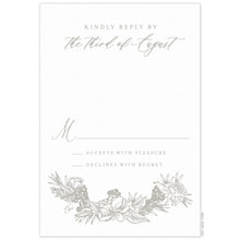 Load image into Gallery viewer, Olive Wreath Reply Card