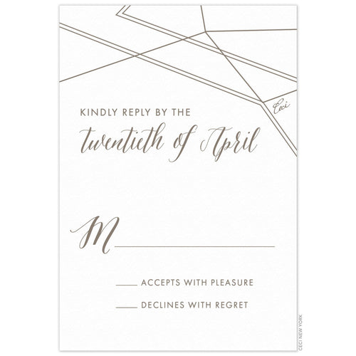 Diamond Faceted Edge Reply Card