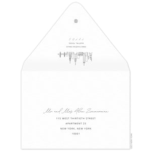 Skyline Sketch Invitation Envelope