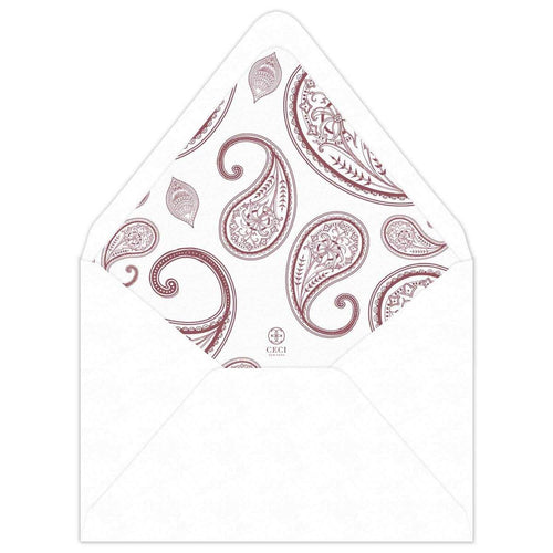 Reshma Paisley Invitation Envelope Liner