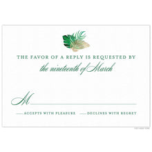 Load image into Gallery viewer, Golden Palms Reply Card