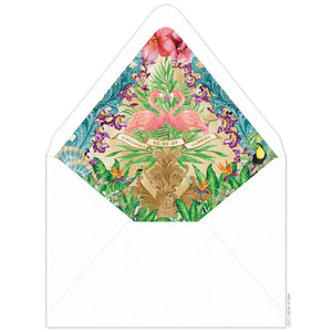 Faena Flamingo Love Invitation Envelope Liner