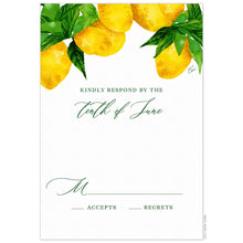 Load image into Gallery viewer, Capri Lemon Reply Card