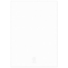 Load image into Gallery viewer, White blank back of an invitation with a gray Ceci New York circle logo at the bottom.