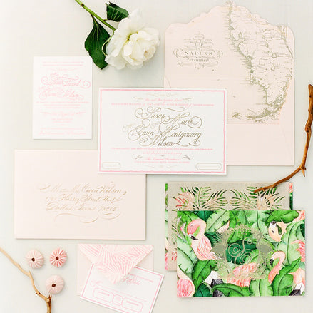 Tropical wedding invitation