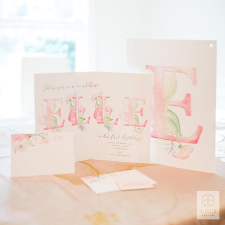 Elle's Sweet 1st Birthday Party With Pink Watercolor Florals