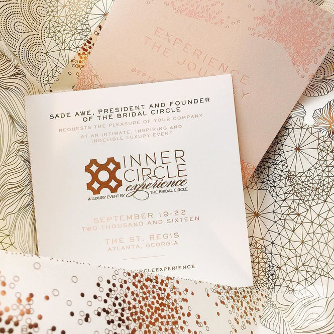 Rose gold invitation