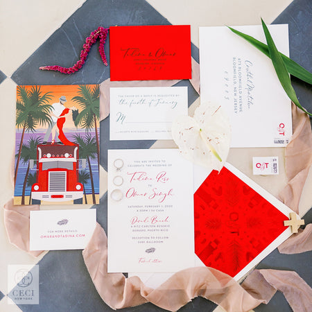 A Tropical Retro Wedding Invitation With Hidden Meaning and Latin Flair