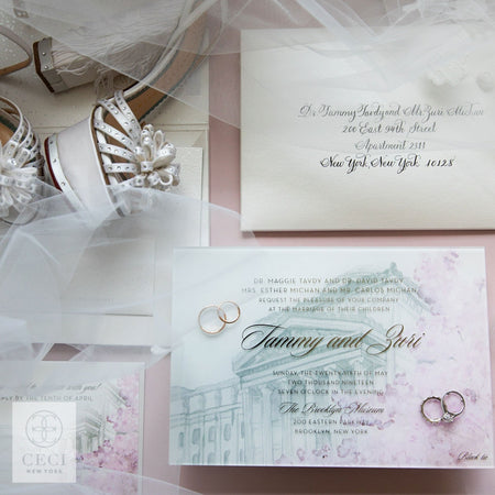 Acrylic wedding invitation