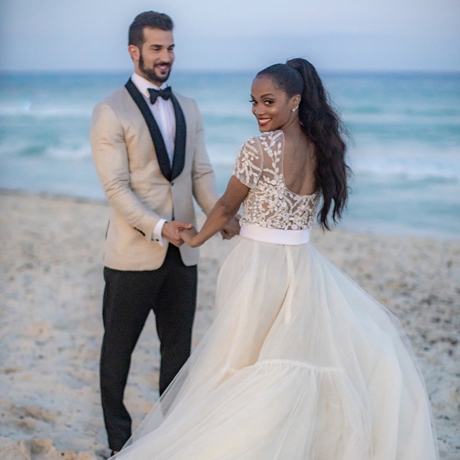 A Tropical Beach Wedding In Cancn For The Bachelorette Rachel Lindsay Ceci New York A Tropical Beach Wedding In Cancn For The Bachelorette Rachel Lindsay Ceci New York