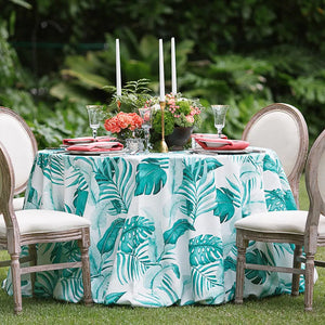 Turquoise Palm Court Tablecloth