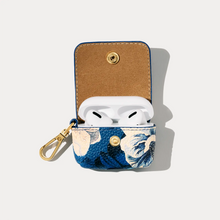 Load image into Gallery viewer, AirPods Pouch - Ceci Indigo Floral/Gold