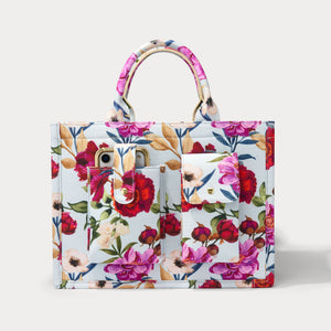 Book Tote - Ceci Blue Floral