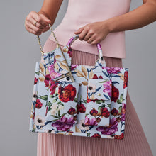 Load image into Gallery viewer, Ceci Blue Floral Book Tote