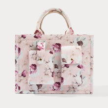 Load image into Gallery viewer, Ceci Pink Floral Book Tote