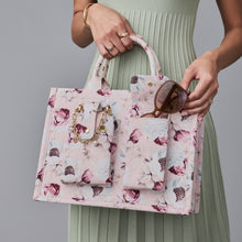 Load image into Gallery viewer, Ceci Pink Floral Book Tote