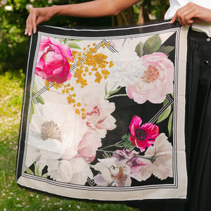 Camellia 70x70 Silk Cashmere