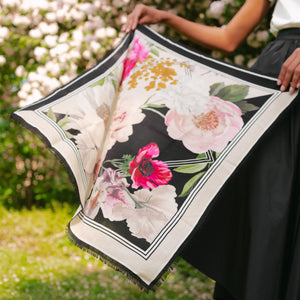 Camellia 70x70 Silk Cashmere