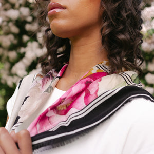 Camellia 70x70 Silk Cashmere