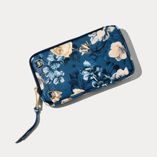 Load image into Gallery viewer, Expanded Pouch - Ceci Indigo Floral/Gold