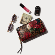 Load image into Gallery viewer, Ceci Dark Floral Cheetah Valentina Duet Pouch Set