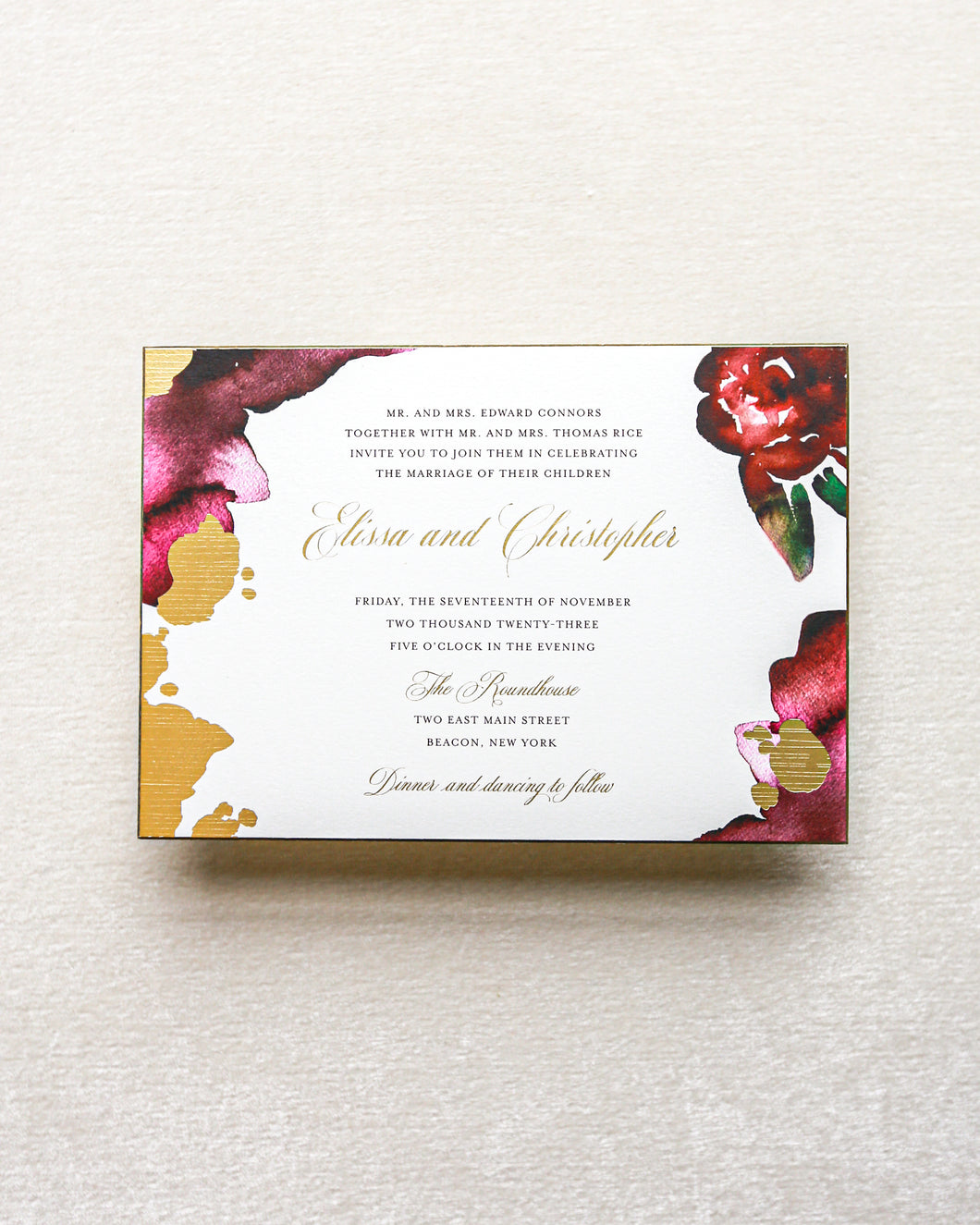 Chloe Invitation - Cabernet