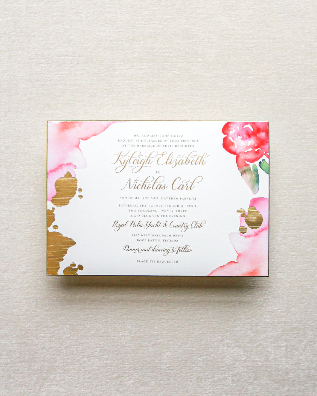 Chloe Invitation - Pink
