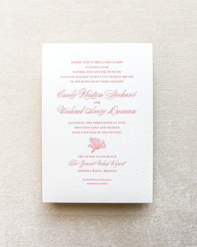 Coral Cove Invitation