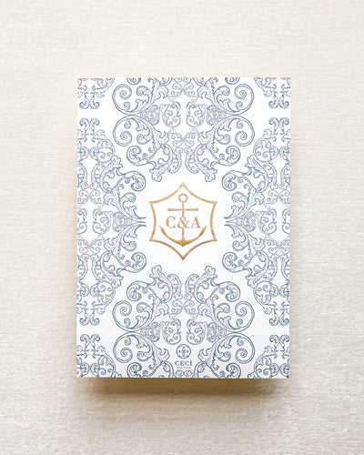 Florentine Monogram Invitation Back