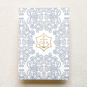 Florentine Monogram Invitation Back