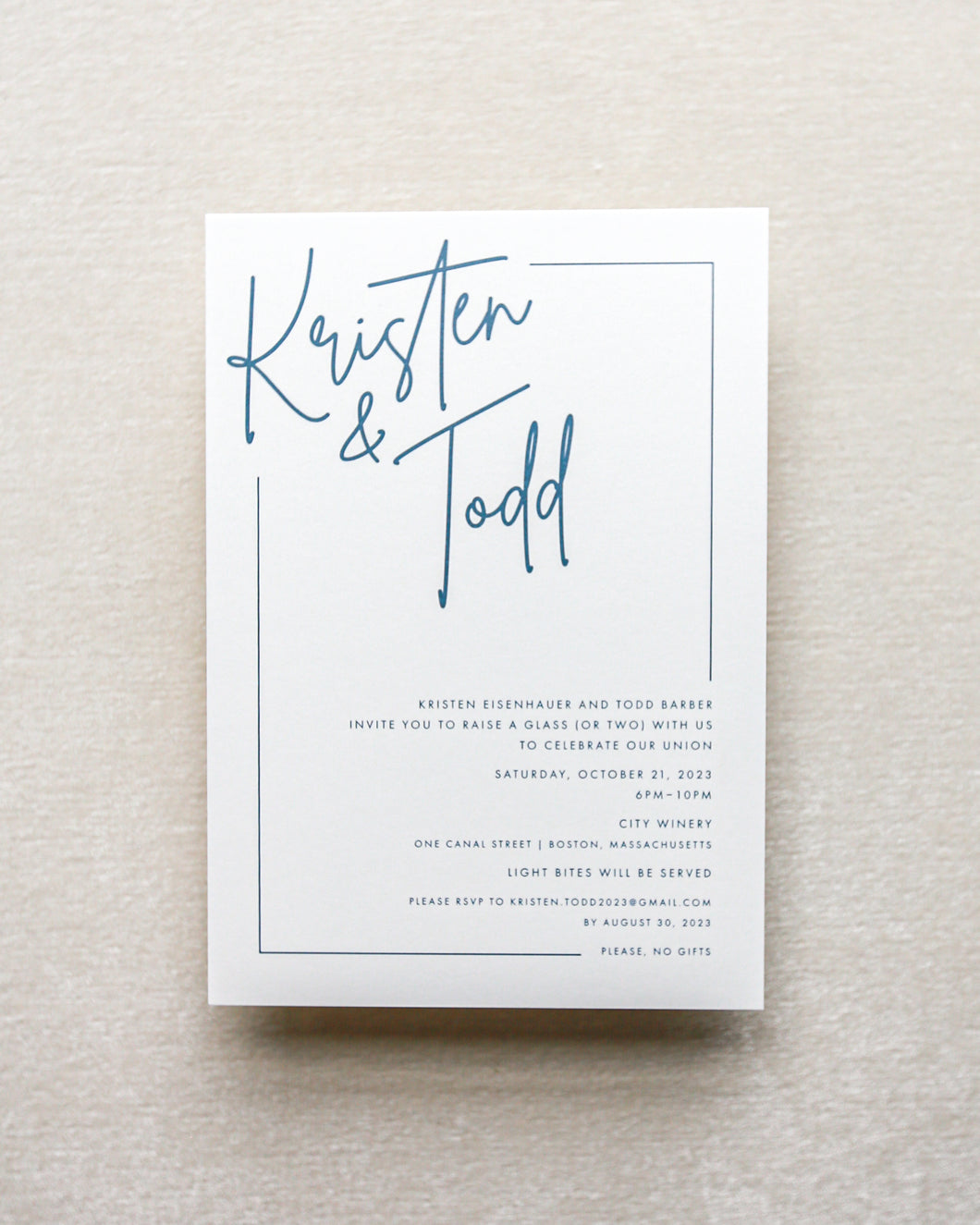 Natalie Vertical Invitation