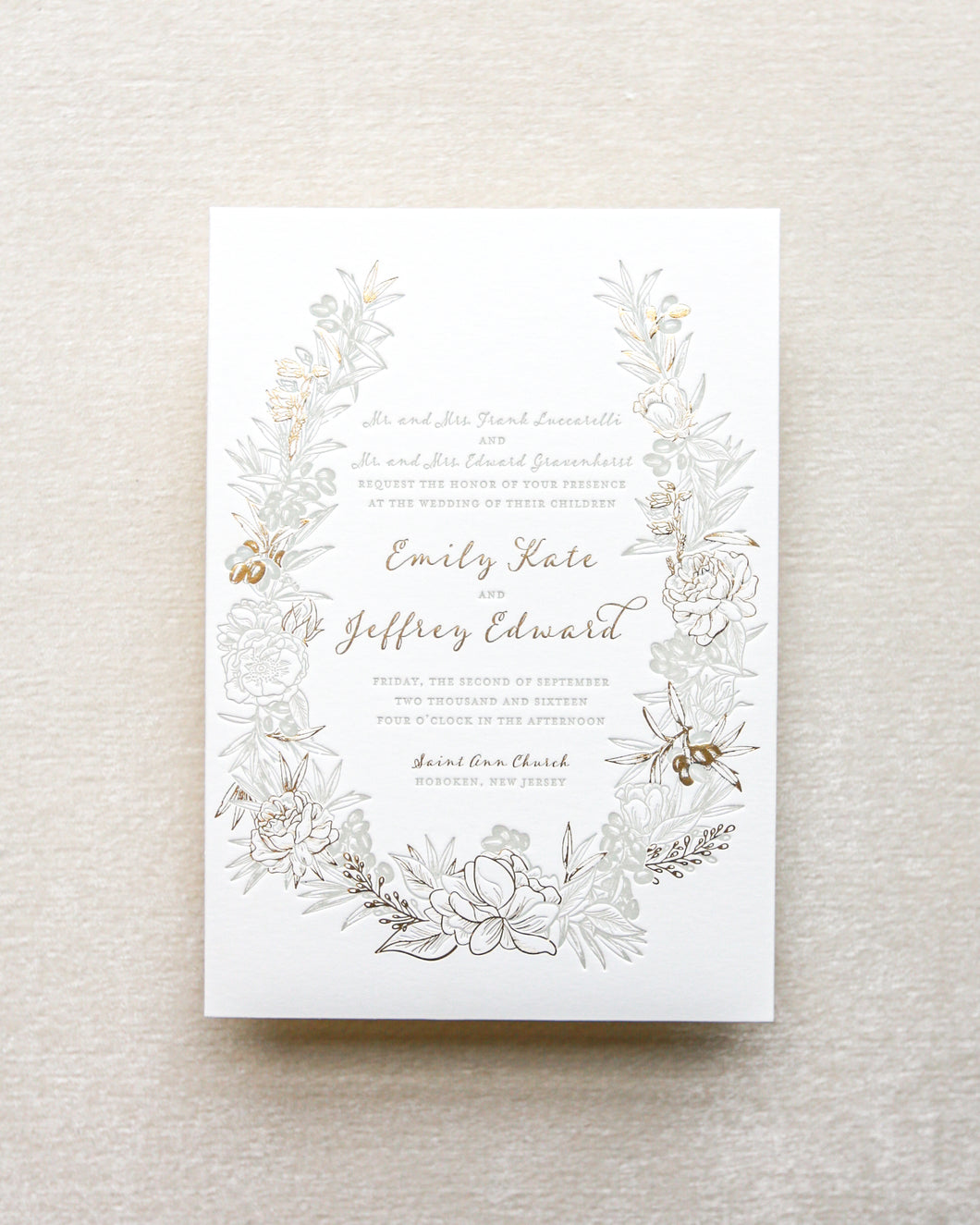 Olive Wreath Invitation