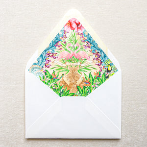 Faena Flamingo Love Invitation Envelope Liner