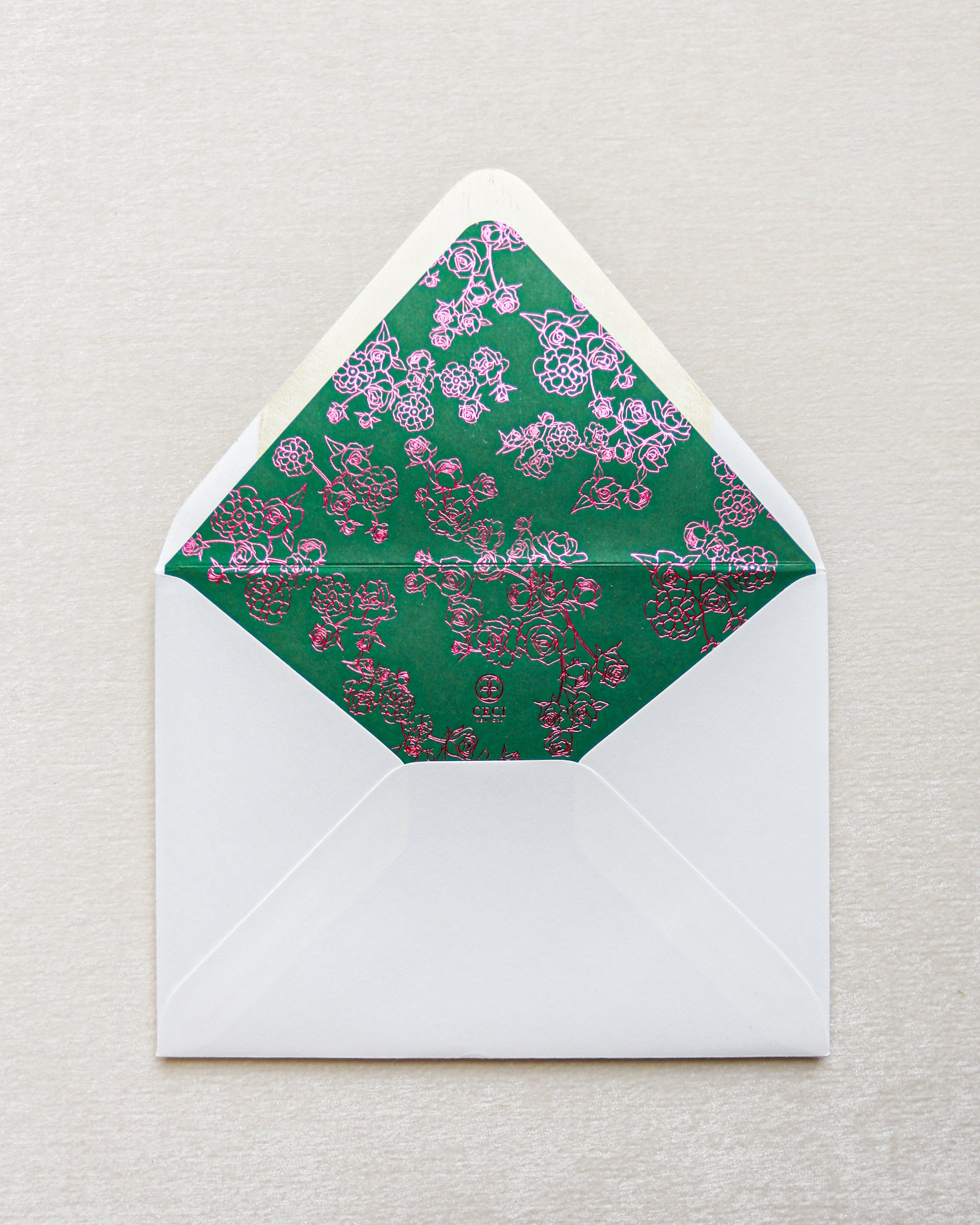 Petite Roses Invitation Envelope Liner