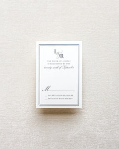 Charlie Monogram Reply Card