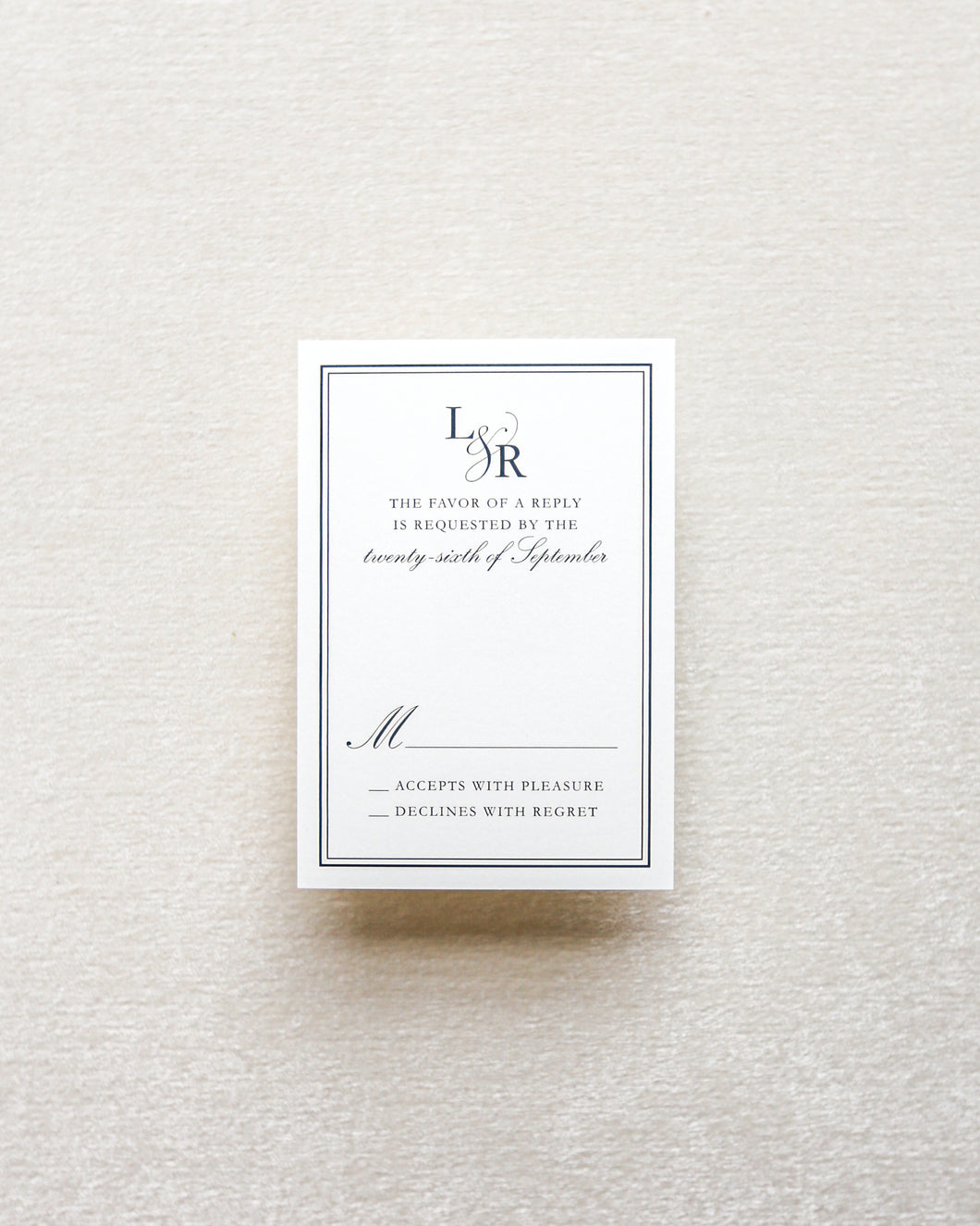 Charlie Monogram Reply Card