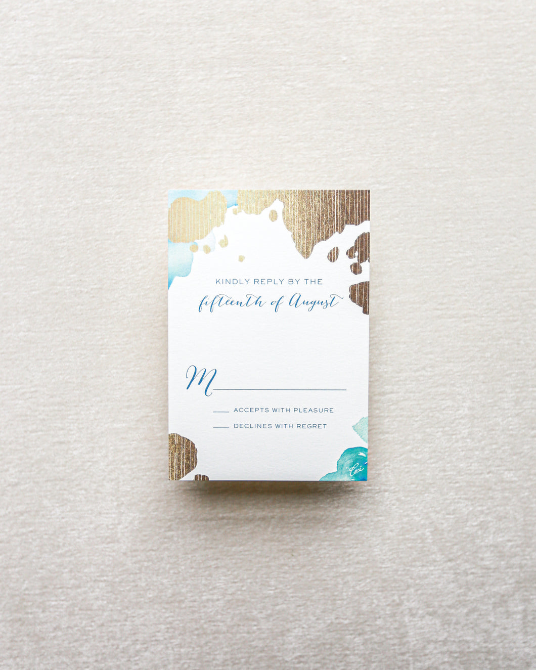 Chloe Reply Card - Blue