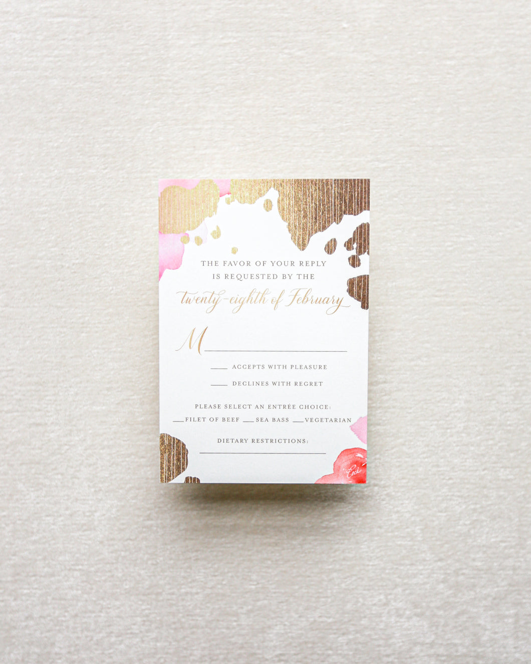 Chloe Reply Card - PInk