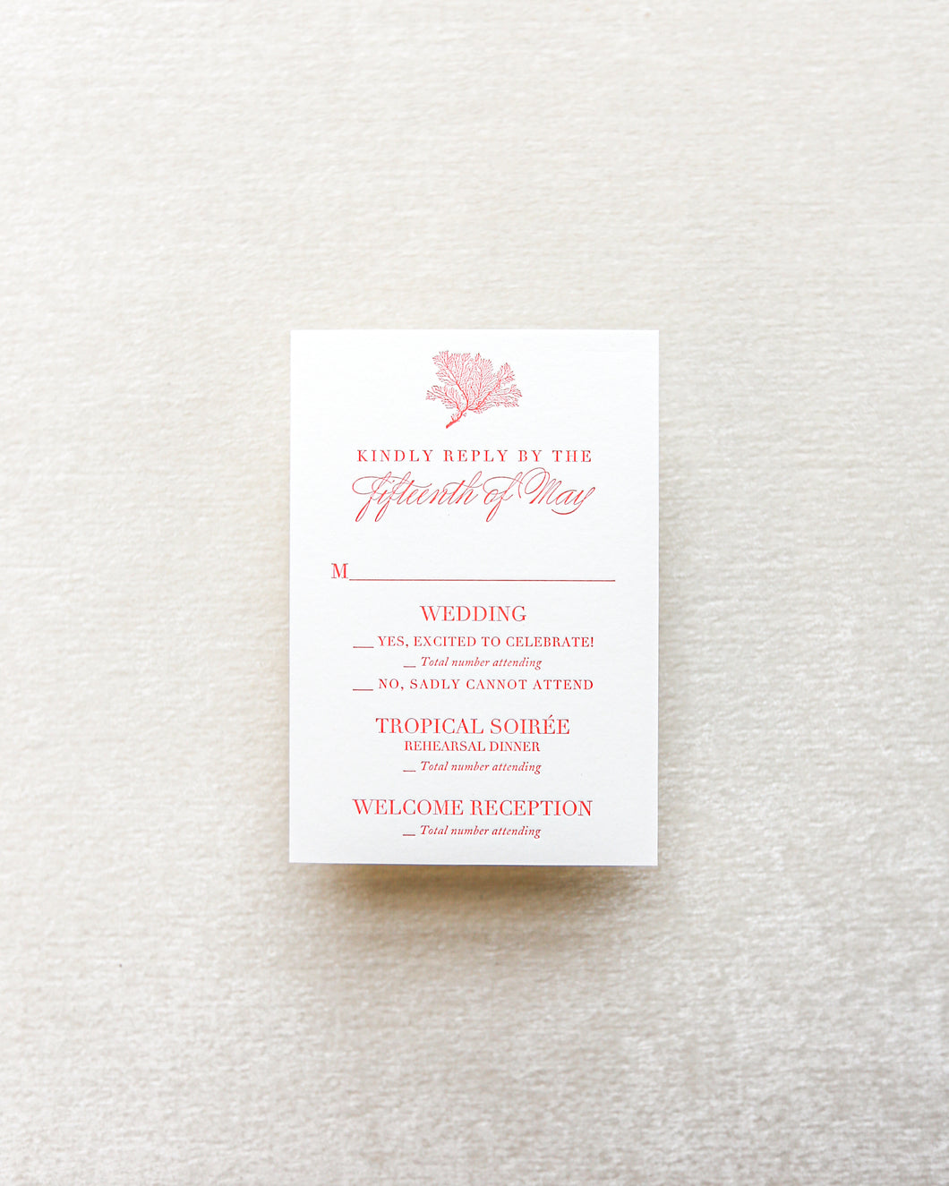 Coral Cove Reply Card