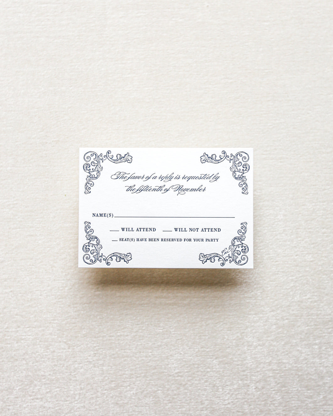 Florentine Fanciful Reply Card