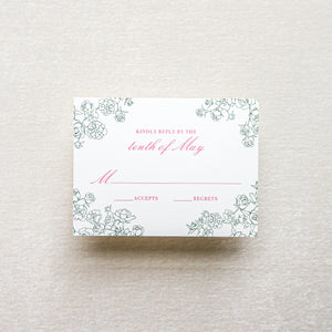 Petite Roses Reply Card