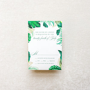 Royal Palms Vertical Reply Card