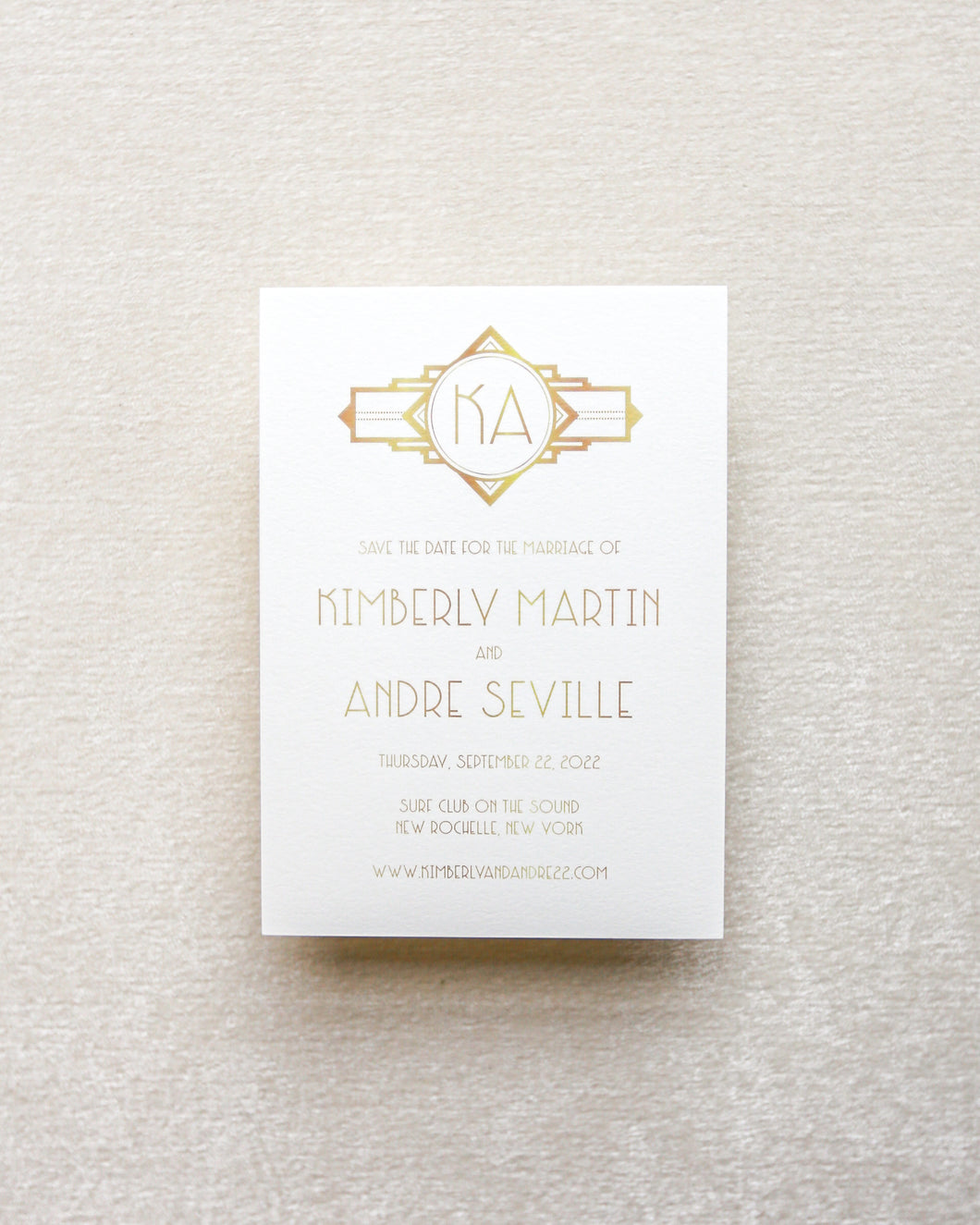 Gatsby Geometric Monogram Save the Date